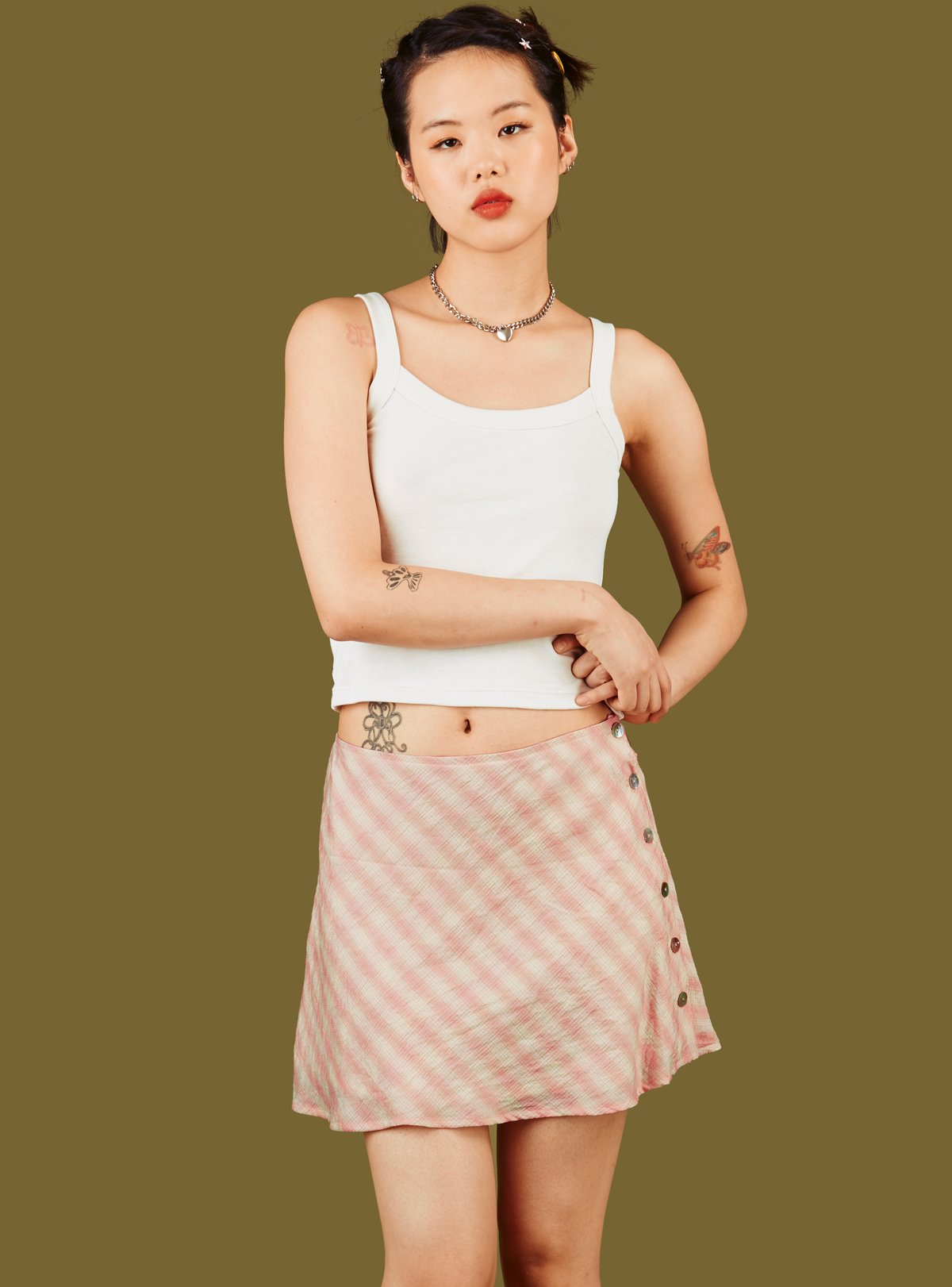 Unif plaid mini skirt new arrivals